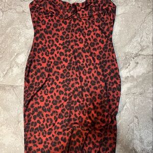 Leopard Print Cowl Neck Dress!